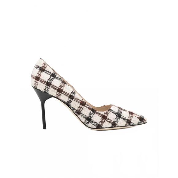 Manolo Blahnik Bb 90 Checked Tweed Pumps - Yellow - 40% Off  NEW MANOLO BLAHNIK women\'s bb 90 checked tweed heels in multi